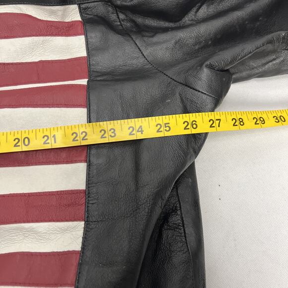 Vintage Dona Michi Black Leather Zip Up Jacket Xl - Picture 11 of 12